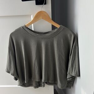 Army Green Lululemon Crop Top